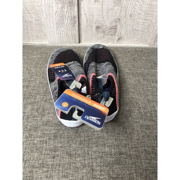 Girls Speedo Heather Gray Black Pink Surf Strider Water Shoes Junior Size M 2-3 - Picture 3 of 9